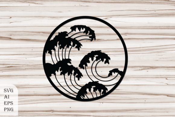 Abstract Decorative Waves: Graphics for Crafts
