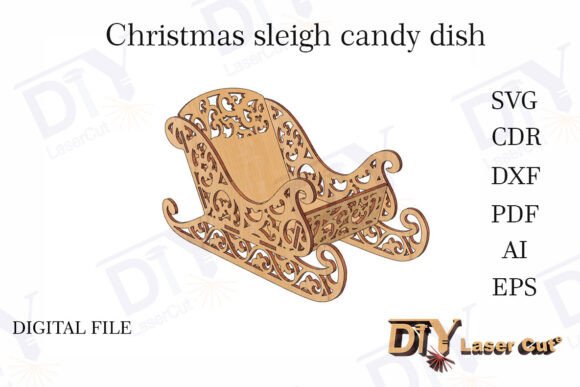 Christmas Sleigh Candy Dish Laser Cut Review