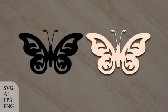 Decorative Check Mark Butterfly Graphics & Crafts