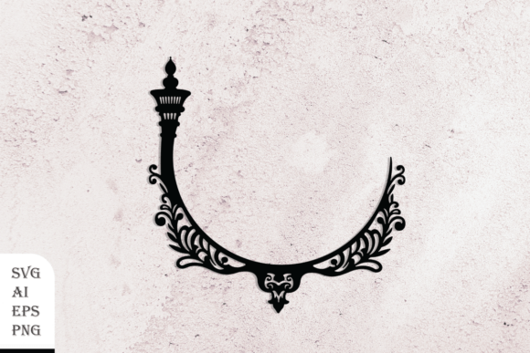 Decorative Column Crescent Silhouette Graphics & Crafts