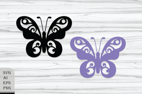 Decorative Mythical Butterfly Graphics for Crafts