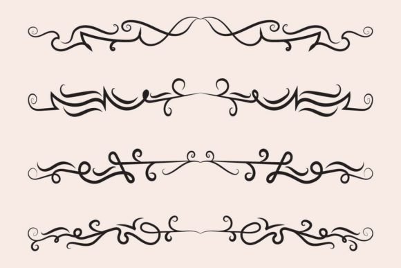 Filigree Dividers Scroll Separators Svg Graphics