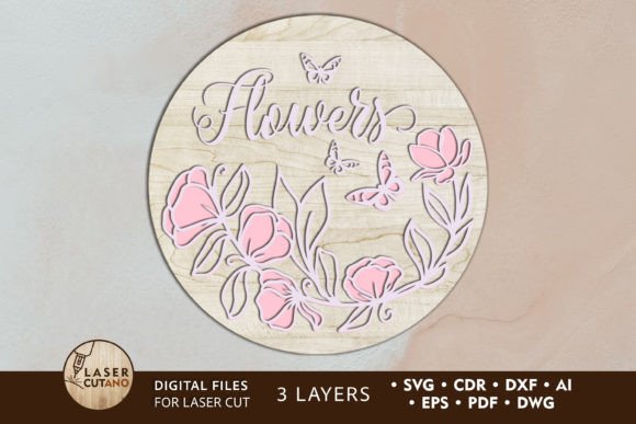 Flowers Decorative Wall Panel: Laser Cutting & Wall Decor