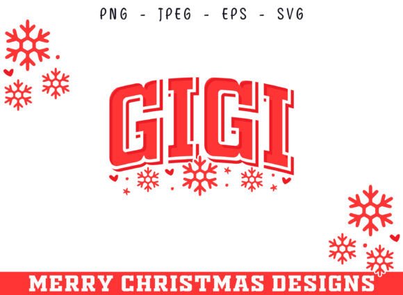 Gigi Christmas Decorative SVG Design for Graphics