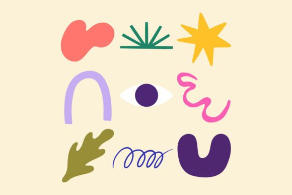 Hand Drawn Abstract Shape Decorative Graphics & Icons