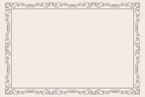Ornate Swirl Card and Award Page Border Graphics