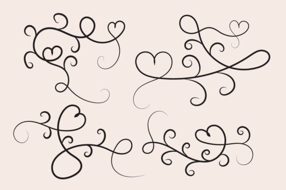 Review: Mother s Day Hearts Swirls Flourish Svg