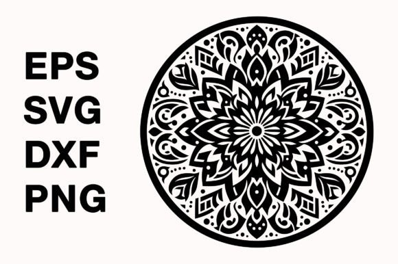 Round Shape Decorative Floral Design: Graphics & Freebies