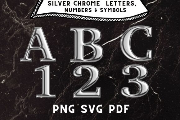 Silver Chrome Alphabet Letter Set Graphics Review
