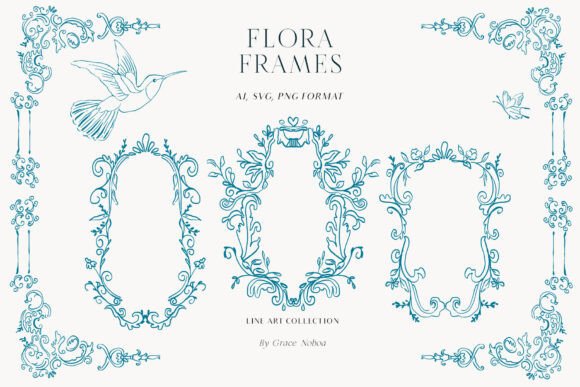 Vintage Frames Floral Wedding Crest SVG Graphics Review