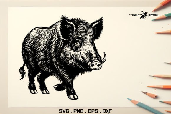 Wild Boar Svg for Graphics and Crafts