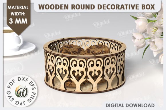 Wooden Round Decorative Box Laser Cut Review