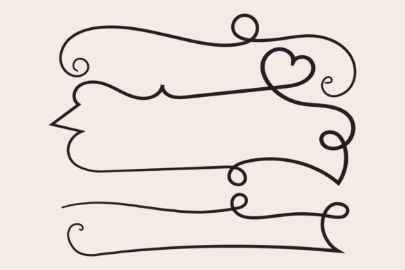 Writing for Text Valentines Day Ribbon Graphics